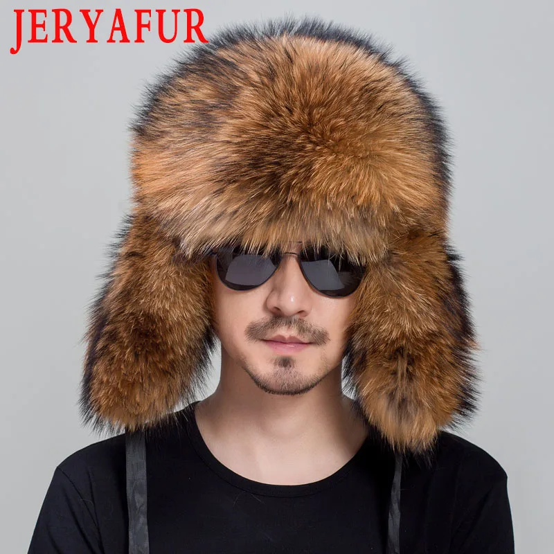 JERYAFUR Genuine Fox Fur Hats for Men Real Raccoon Fur Lei Feng Caps Russian Winter Men Ear Hats for Women Hat
JERYAFUR Genuine Fox Fur Hats for Men Real Raccoon Fur Lei Feng Caps Russian Winter Men Ear Hats for Women Hat
