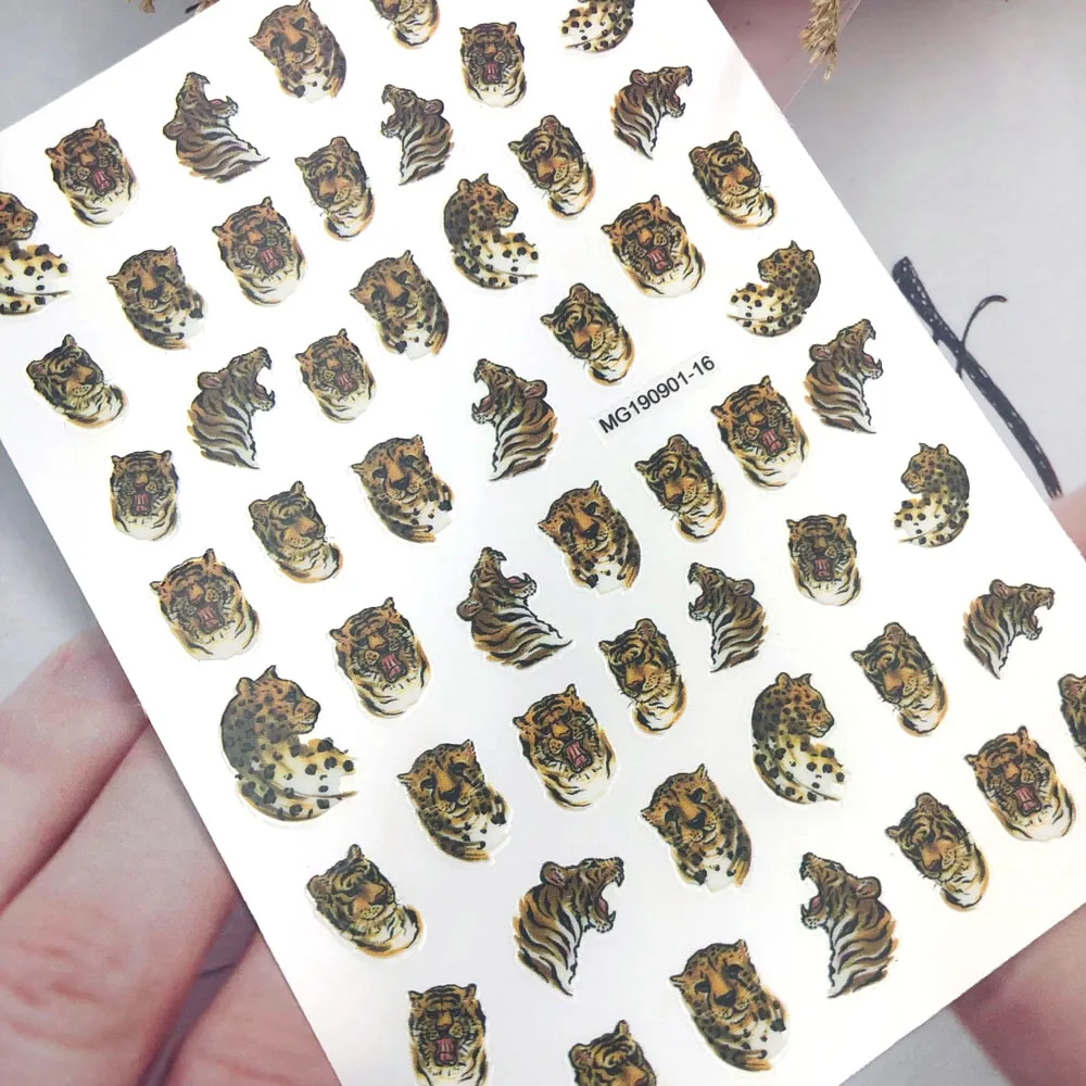 1Pcs Tiger head Nail Art Stickers Decals 3D Self-Adhesive Ferocious Animals Ultra-Thin Nail Ornament Decorations Sliders
1Pcs Tiger head Nail Art Stickers Decals 3D Self-Adhesive Ferocious Animals Ultra-Thin Nail Ornament Decorations Sliders