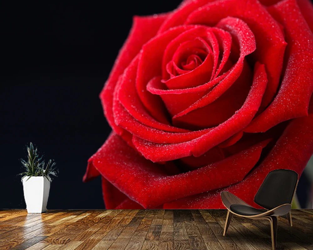 Papel de parede Red rose with drops of water, black background flower wallpaper mural,living room bedroom wall papers home decor
Papel de parede Red rose with drops of water, black background flower wallpaper mural,living room bedroom wall papers home decor