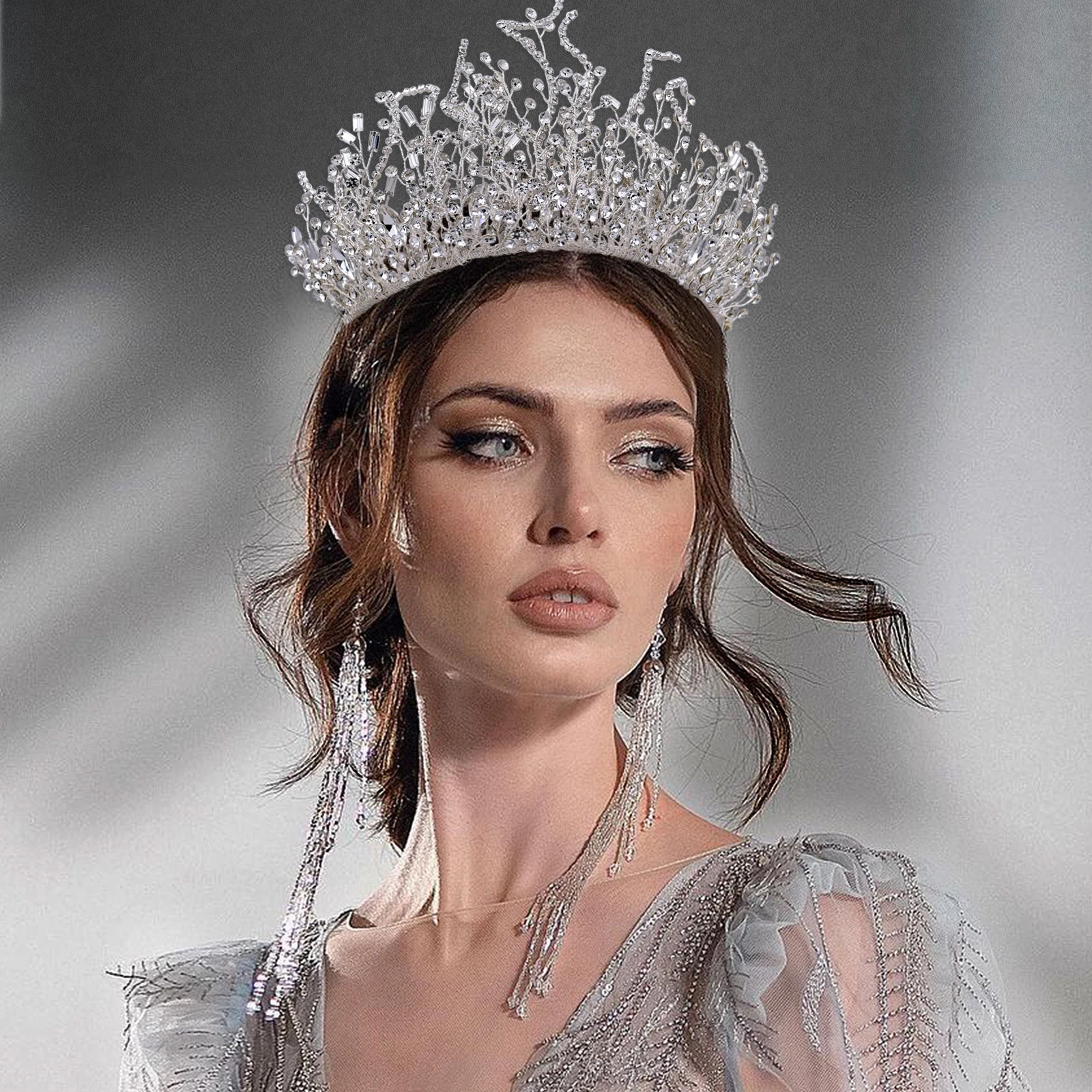 Handmade Bridal Jewelry Set Luxury Crystal Wedding Hairwear Earrings Bling Headbands For Women Party Crowns Hair Accessories
Handmade Bridal Jewelry Set Luxury Crystal Wedding Hairwear Earrings Bling Headbands For Women Party Crowns Hair Accessories