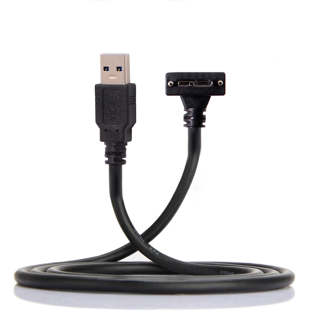 Cablecc 90 Degree Down Angled Micro USB Screw Mount to USB3.0 Male Data Cable 1.2m for Industrial Camera
Cablecc 90 Degree Down Angled Micro USB Screw Mount to USB3.0 Male Data Cable 1.2m for Industrial Camera