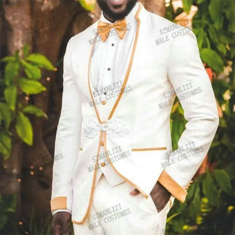 Wedding Suits 2021 Formal Tuxedo White Floral Suit Pant With Chinese Knot Slim Fit 3 Piece Set Party Blazers Groom Dress
Wedding Suits 2021 Formal Tuxedo White Floral Suit Pant With Chinese Knot Slim Fit 3 Piece Set Party Blazers Groom Dress