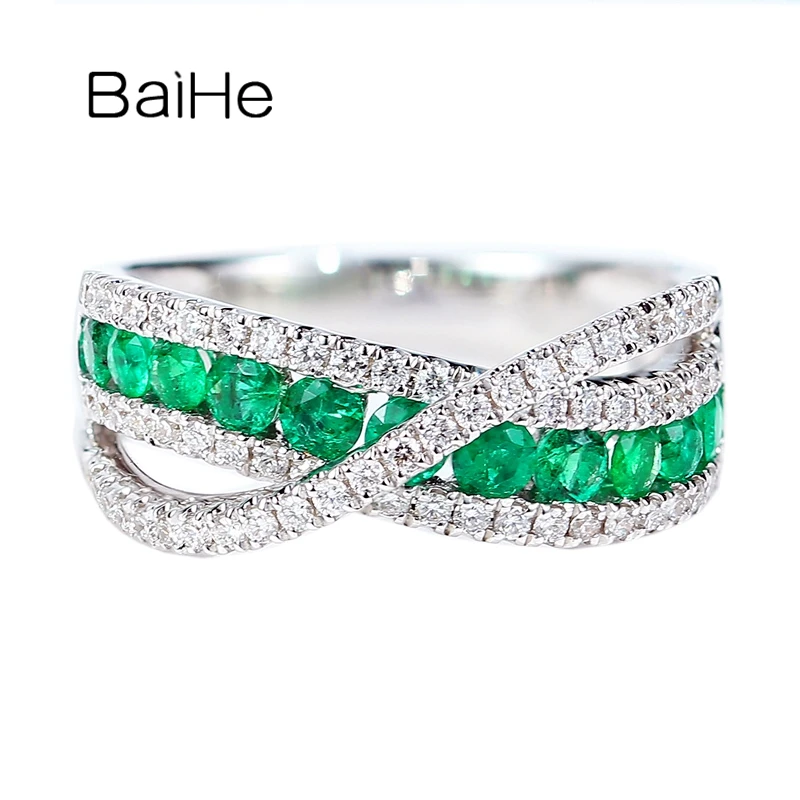BAIHE Solid 14K белое золото 0.50ct безупречные натуральные изумруды 0.40ct натуральный алмаз свадебный браслет трендовые ювелирные изделия Изумрудное кольцо
BAIHE Solid 14K белое золото 0.50ct безупречные натуральные изумруды 0.40ct натуральный алмаз свадебный браслет трендовые ювелирные изделия Изумрудное кольцо