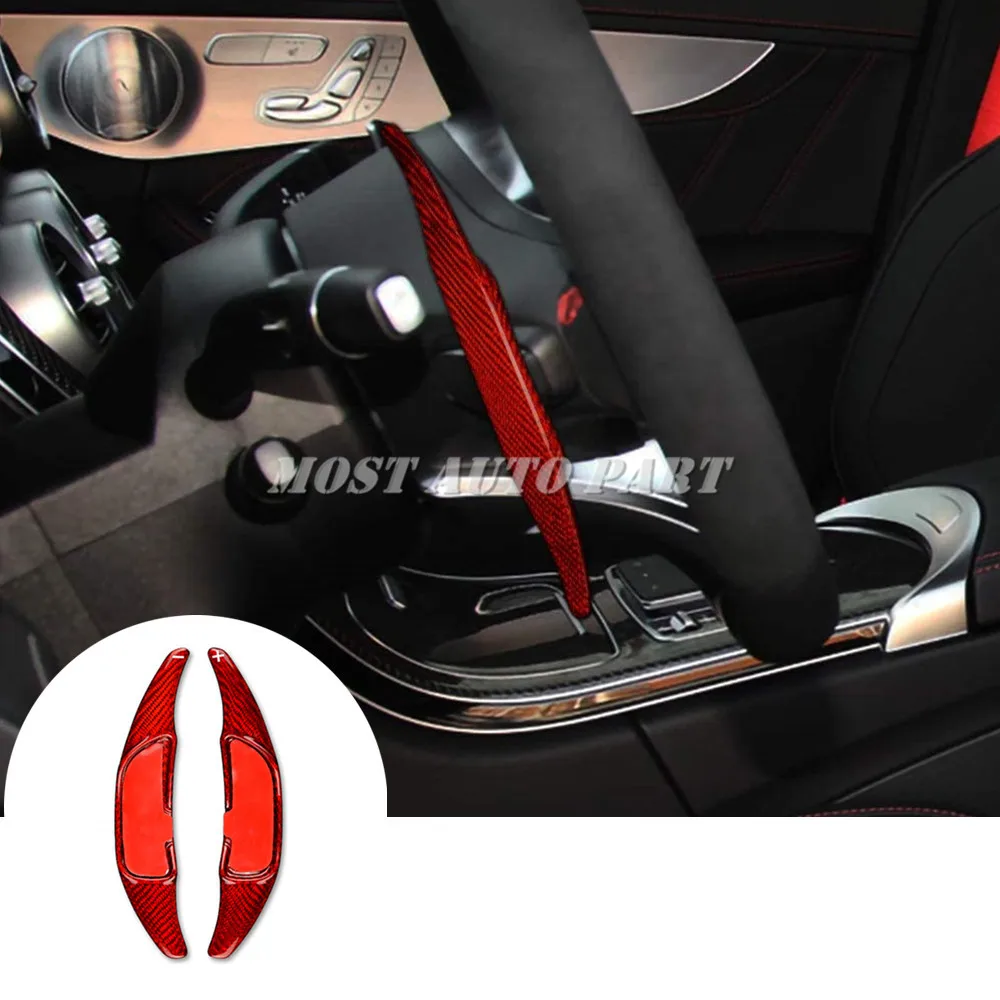 Carbon Fiber Steering Wheel Paddle Shifter For Benz AMG A45 W176 C63 W205 E63 W213 CLA45 C117 CLS65 W218 GLC X156 R231 Red/Black 
Carbon Fiber Steering Wheel Paddle Shifter For Benz AMG A45 W176 C63 W205 E63 W213 CLA45 C117 CLS65 W218 GLC X156 R231 Red/Black