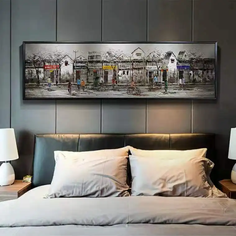 100%Hand Painted Canvas Knife Oil Painting Abstract Village Landscape Canvas Painting Wall Art Picture for Home Decoration
100%Hand Painted Canvas Knife Oil Painting Abstract Village Landscape Canvas Painting Wall Art Picture for Home Decoration