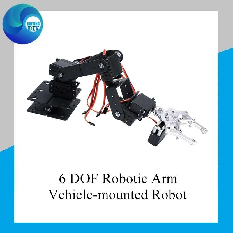 6 DOF Metal Mechanical arm Vehicle robotic arm car robot kit smart car accessories diy Hand Manipulator Toy Robot DIY Set
6 DOF Metal Mechanical arm Vehicle robotic arm car robot kit smart car accessories diy Hand Manipulator Toy Robot DIY Set