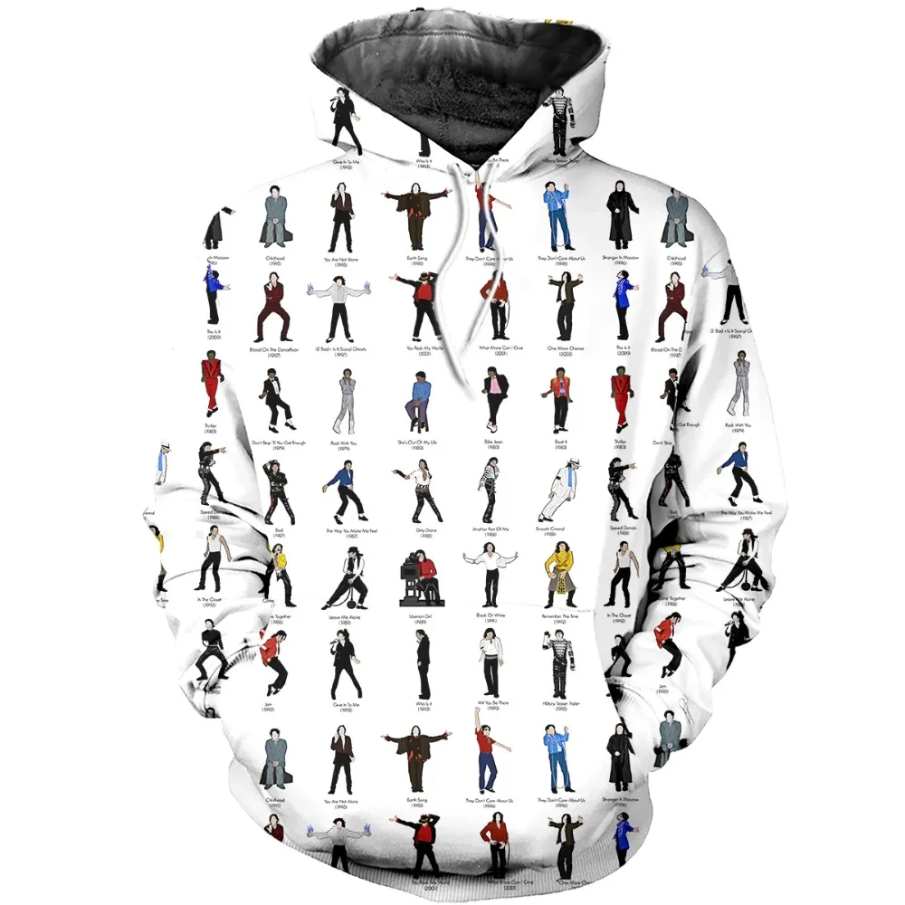 Fashion 3D Printed Men Hoodies King of Pop Michael Jackson Sweatshirt Unisex Harajuku Casual Zip Coats
Fashion 3D Printed Men Hoodies King of Pop Michael Jackson Sweatshirt Unisex Harajuku Casual Zip Coats