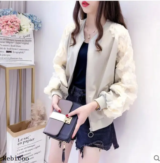 Short Jacket Coat Female Spring Autumn Women's New Korean Loose Vertical Collar Sequins Lantern Sleeves Zipper Jacket Girls
Short Jacket Coat Female Spring Autumn Women's New Korean Loose Vertical Collar Sequins Lantern Sleeves Zipper Jacket Girls
