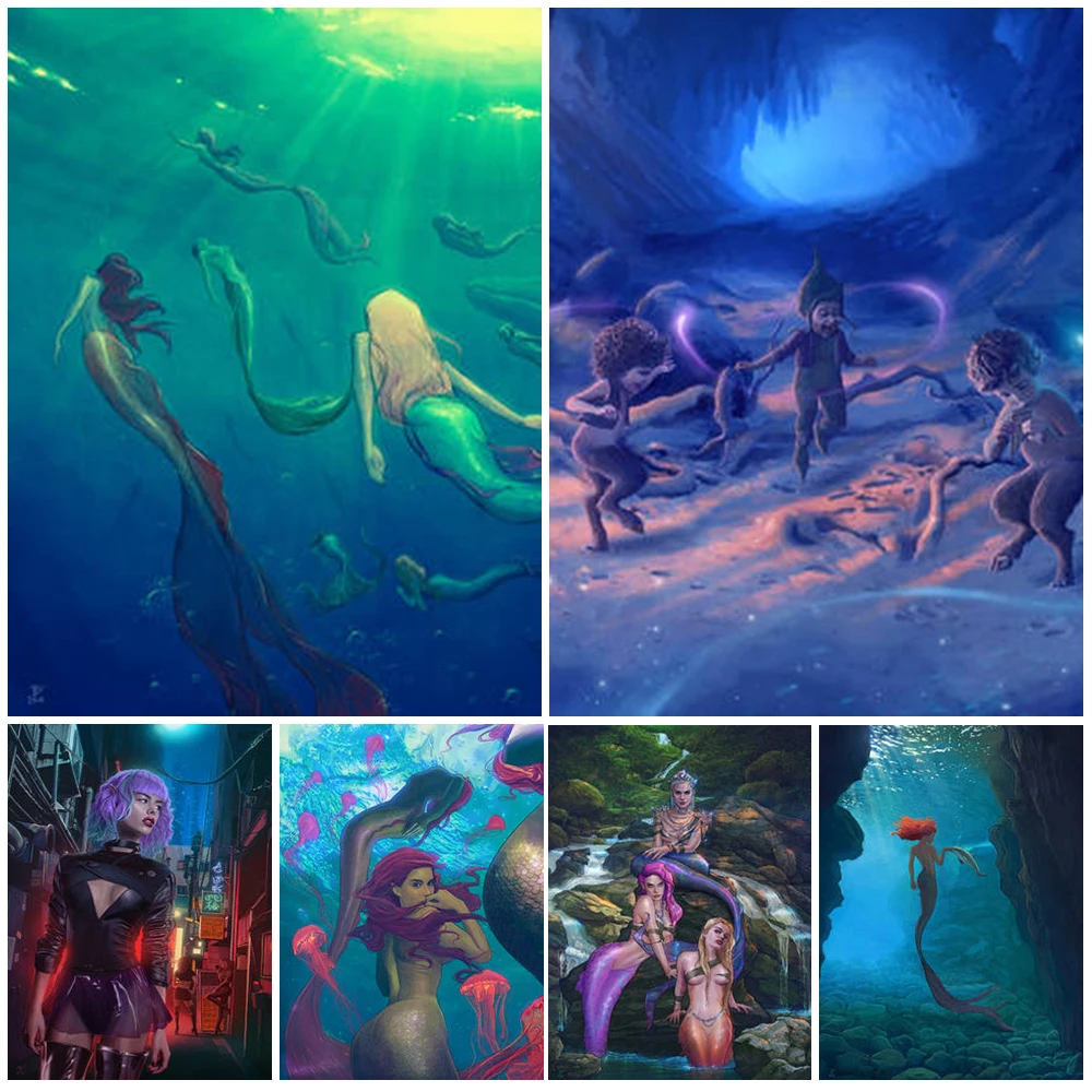 Mermaid Deep Sea Marine Life Posters Wall Art Canvas Painting Nordic Poster Wall Pictures For Living Room Home Decor Unframed
Mermaid Deep Sea Marine Life Posters Wall Art Canvas Painting Nordic Poster Wall Pictures For Living Room Home Decor Unframed