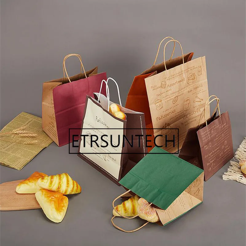100pcs Kraft Paper Bags With Handle Gift Bag Hand Paper Bag Coffee Shop Bakery Dessert Leisure Tea Packaging
100pcs Kraft Paper Bags With Handle Gift Bag Hand Paper Bag Coffee Shop Bakery Dessert Leisure Tea Packaging