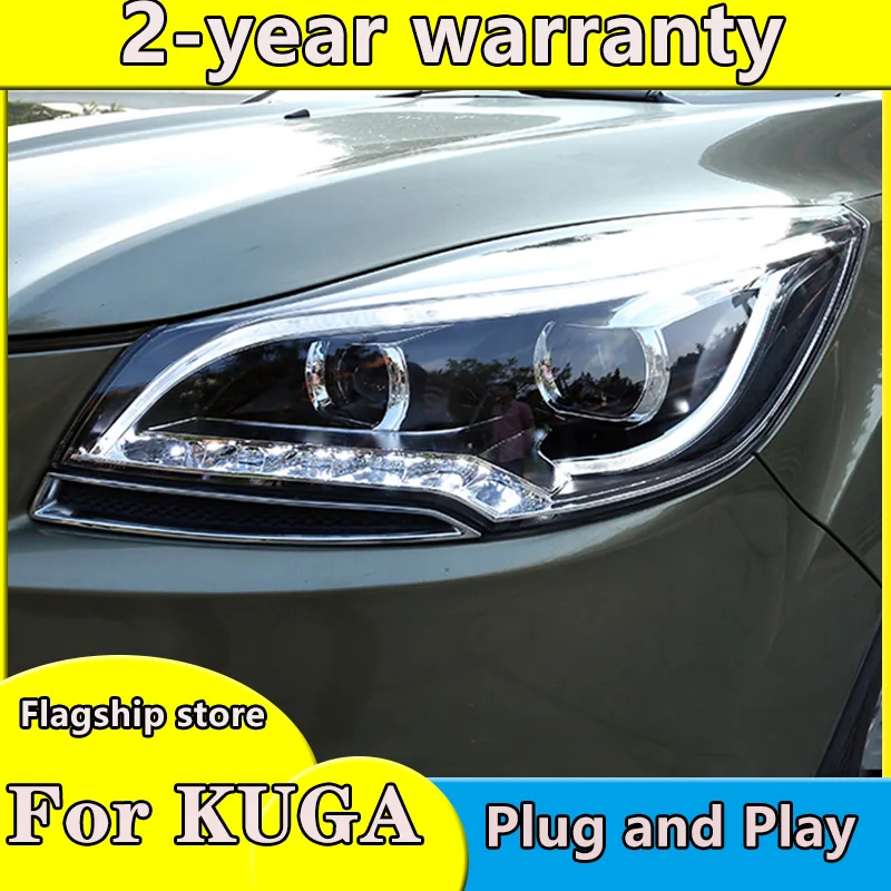 car styling For Ford Escape Kuga headlights U angel eyes 2013-2015 For Kuga LED light bar Q5 bi xenon lens LED Bulb projector
car styling For Ford Escape Kuga headlights U angel eyes 2013-2015 For Kuga LED light bar Q5 bi xenon lens LED Bulb projector