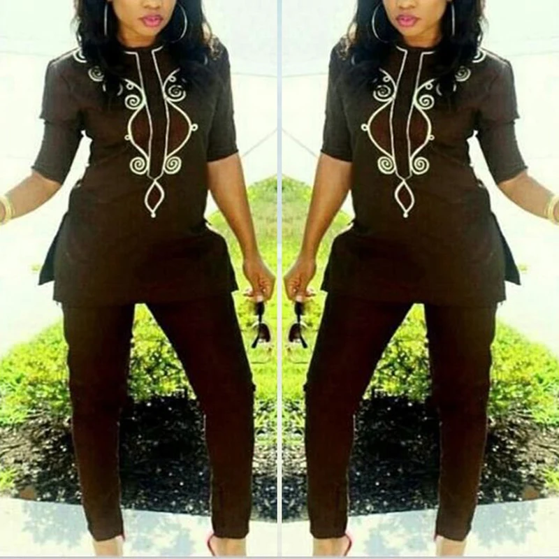 H&D 2022 New African Women Pants South Africa Suits For Women Ankara Embroidery Dashiki Shirt Pant Set Outfit Suit Clothes Robe
H&D 2022 New African Women Pants South Africa Suits For Women Ankara Embroidery Dashiki Shirt Pant Set Outfit Suit Clothes Robe