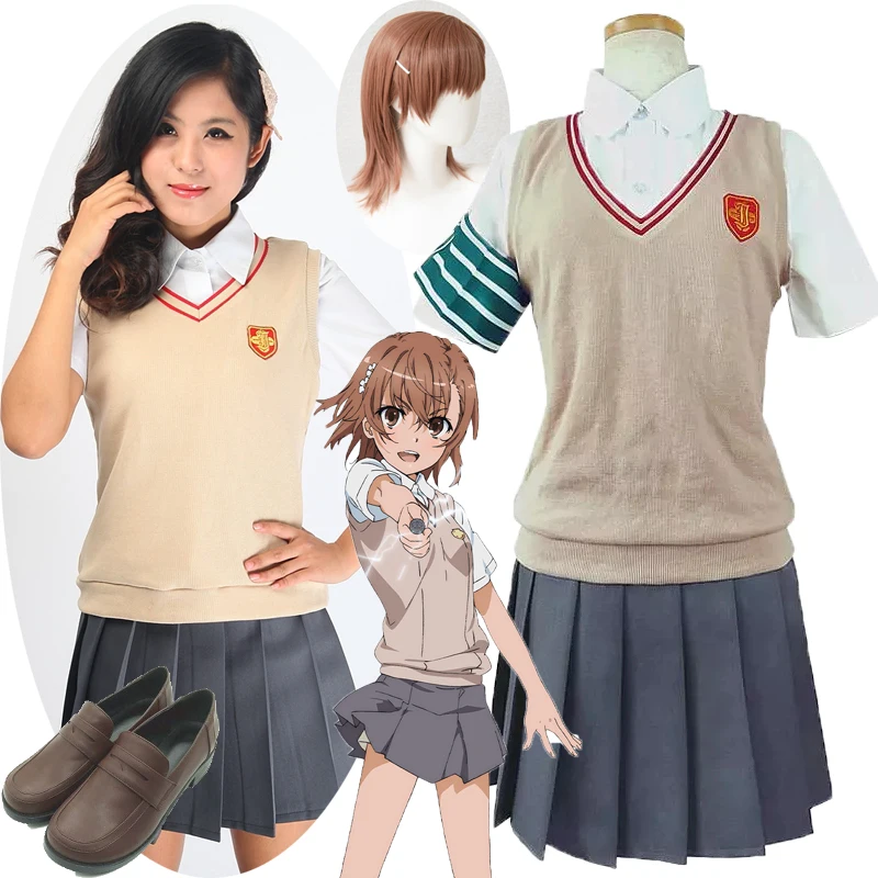 Костюм для косплея аниме Toaru Kagaku no Rail Gun Misaka Mikoto Shirai Kuroko школьная форма свитер рубашка юбка наряд парики обувь
Костюм для косплея аниме Toaru Kagaku no Rail Gun Misaka Mikoto Shirai Kuroko школьная форма свитер рубашка юбка наряд парики обувь