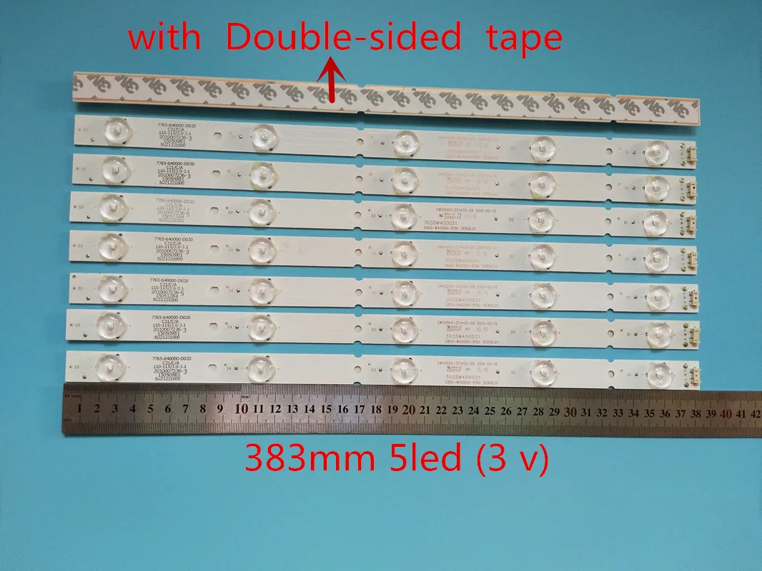 Nova 40 PCS 5LED Backlight 380 milímetros LED stirp para 40E6000 40E3000 40E3500 40E3500 5832-W40000-2P00 5800-W40000-3P0
Nova 40 PCS 5LED Backlight 380 milímetros LED stirp para 40E6000 40E3000 40E3500 40E3500 5832-W40000-2P00 5800-W40000-3P0