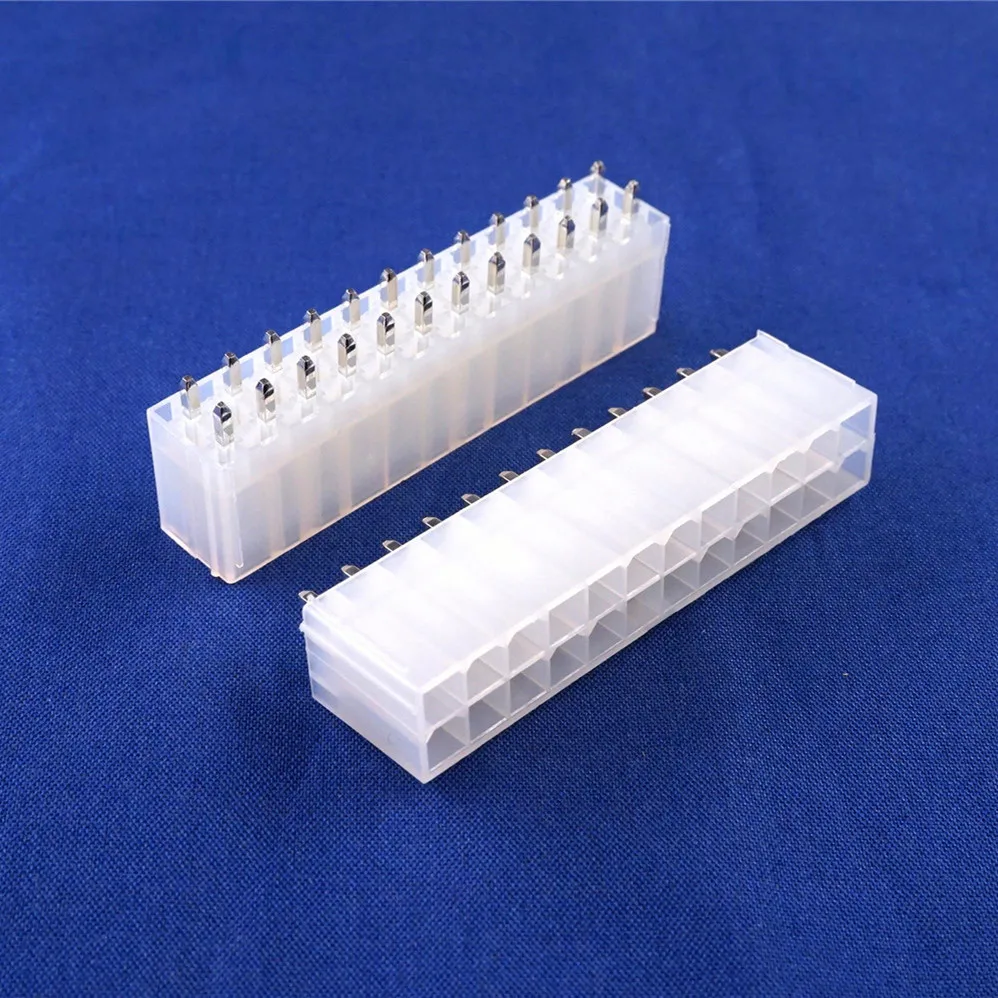 50Pcs Motherboard ATX 4.2 mm 24 Pin Male Header Pins 24 Position Mainboard CPU Power Connector PCB Through Hole Vertical Solid
50Pcs Motherboard ATX 4.2 mm 24 Pin Male Header Pins 24 Position Mainboard CPU Power Connector PCB Through Hole Vertical Solid