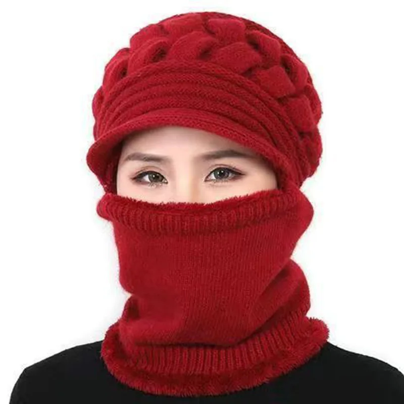 X122 Winter Beanies Scarf Hat Adult Wool Knitted Caps Mask Lady Warm Riding Windproof Winter Hats Skullies Beanies Hats
X122 Winter Beanies Scarf Hat Adult Wool Knitted Caps Mask Lady Warm Riding Windproof Winter Hats Skullies Beanies Hats