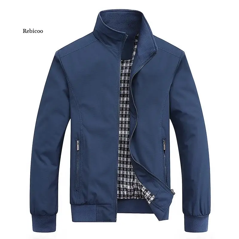 Spring Autumn Men's Bomber Jacket Fashion Casual Slim Stand Collar Solid Color Long Sleeve Overcoat Tops Male
Spring Autumn Men's Bomber Jacket Fashion Casual Slim Stand Collar Solid Color Long Sleeve Overcoat Tops Male