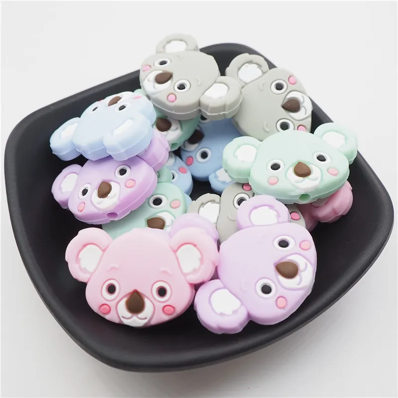 Chengkai 50pcs Silicone Koala Teether Beads DIY Baby Animal Cartoon Teething Sensory Toy Pacifier Jewelry Making Beads
Chengkai 50pcs Silicone Koala Teether Beads DIY Baby Animal Cartoon Teething Sensory Toy Pacifier Jewelry Making Beads