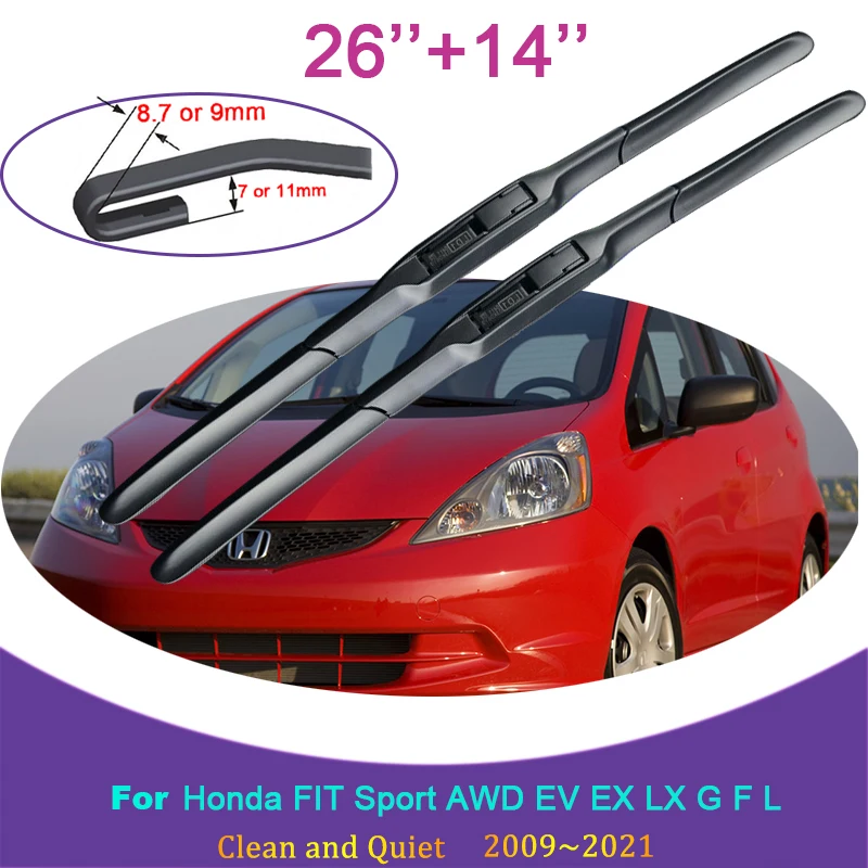 Для Honda FIT Sport AWD EV EX LX G F L 2009 ~ 2021 резиновые стеклоочистители для очистки снега, безрамные щетки для переднего лобового стекла, автомобильные аксессуары
Для Honda FIT Sport AWD EV EX LX G F L 2009 ~ 2021 резиновые стеклоочистители для очистки снега, безрамные щетки для переднего лобового стекла, автомобильные аксессуары