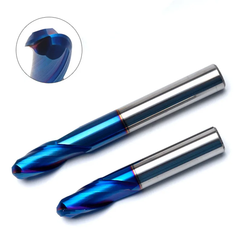 5p 65° 2F Nano blue Carbide Ball Nose End Mill CNC tungsten steel alloy Milling Cutter
5p 65° 2F Nano blue Carbide Ball Nose End Mill CNC tungsten steel alloy Milling Cutter
