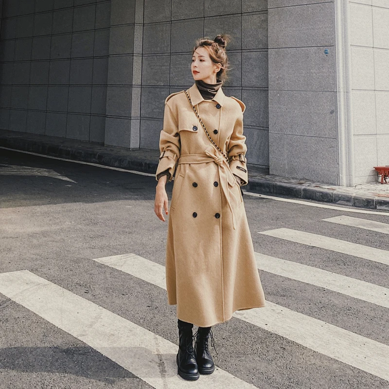 Brand Pop England Style Double-Breasted Long Women Coat Winter Warm Thick Outerwear Female Clothes with Belt
Brand Pop England Style Double-Breasted Long Women Coat Winter Warm Thick Outerwear Female Clothes with Belt