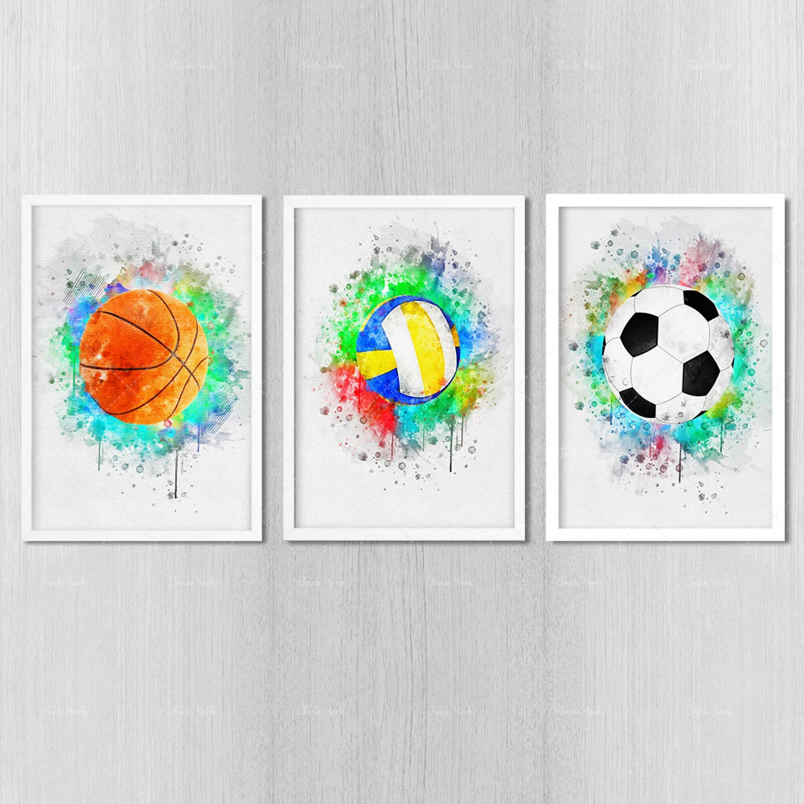 Basketball Volleyball Soccer Set of three posters Sport art Watercolor wall decor Valentines gift
Basketball Volleyball Soccer Set of three posters Sport art Watercolor wall decor Valentines gift