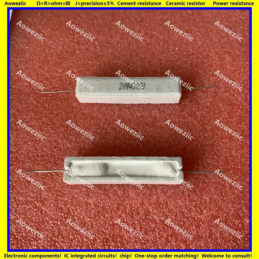 10Pcs RX27 Horizontal cement resistor 20W 430 ohm 20W 430R 430RJ 20W430RJ Ceramic Resistance precision 5% Power resistance
10Pcs RX27 Horizontal cement resistor 20W 430 ohm 20W 430R 430RJ 20W430RJ Ceramic Resistance precision 5% Power resistance