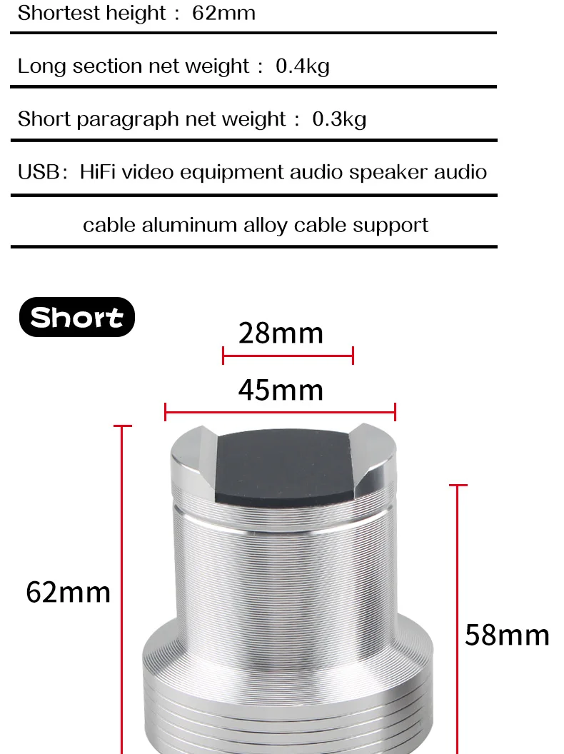 HiFi Fancier Aluminum Alloy Power Amplifier Cable Bracket Shock Absorber Foot Nail for Power Wire Support
HiFi Fancier Aluminum Alloy Power Amplifier Cable Bracket Shock Absorber Foot Nail for Power Wire Support