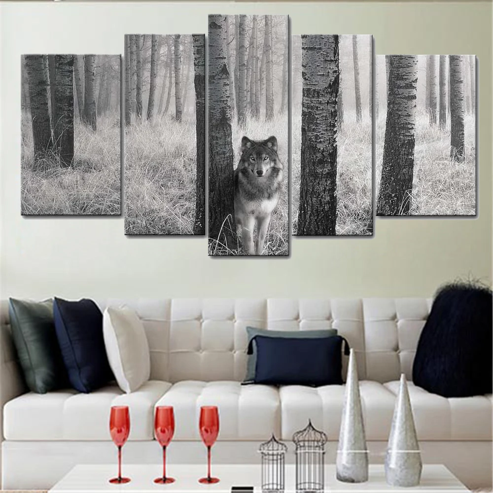Wall Art Canvas Painting HD Print Modular Framework Seaview 5 Pieces Gray Timberwolves Picture For Living Room Decor Poster
Wall Art Canvas Painting HD Print Modular Framework Seaview 5 Pieces Gray Timberwolves Picture For Living Room Decor Poster