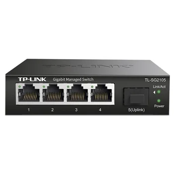 TP-LINK Full Gigabit Cloud Management Switch TL-SG2105 4*10/100/1000Base-T RJ45 + 1*Gigabit SFP optical port APP Web VLAN QoS