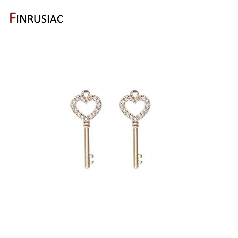 Jewelry Making Supplies High Quality Handmade 14K Gold Plated Copper Metal Inlaid Zircon Love Key Pendant Necklace Material
Jewelry Making Supplies High Quality Handmade 14K Gold Plated Copper Metal Inlaid Zircon Love Key Pendant Necklace Material