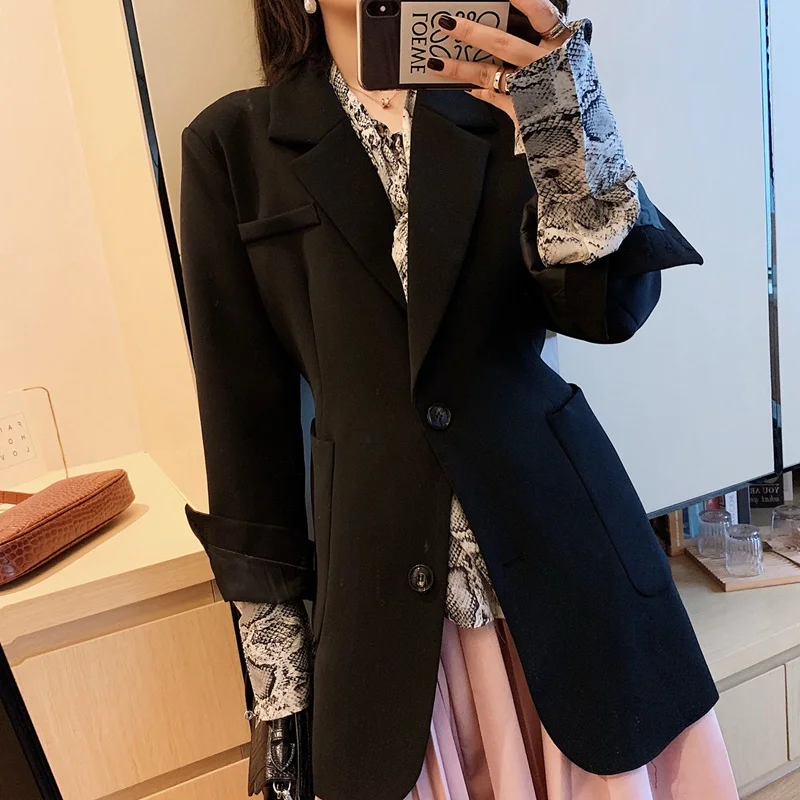 Fashion Slim Blazers Women 2019 Autumn Suit Jacket Female Work Office Lady Suit Black With Pockets Business Blazer Coat DD2350
Fashion Slim Blazers Women 2019 Autumn Suit Jacket Female Work Office Lady Suit Black With Pockets Business Blazer Coat DD2350