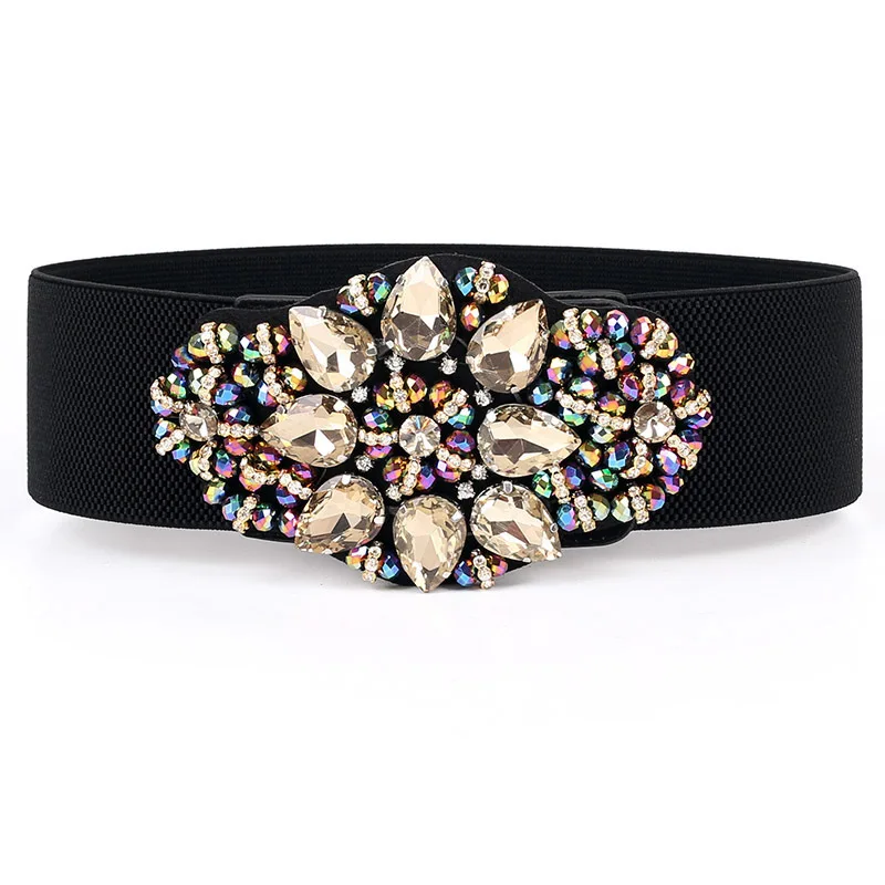 2019 New fashion color Crystal elastic belt Women's Brand Elastic Waistband Female wide Belts For Women Dress accessories SW59
2019 New fashion color Crystal elastic belt Women's Brand Elastic Waistband Female wide Belts For Women Dress accessories SW59