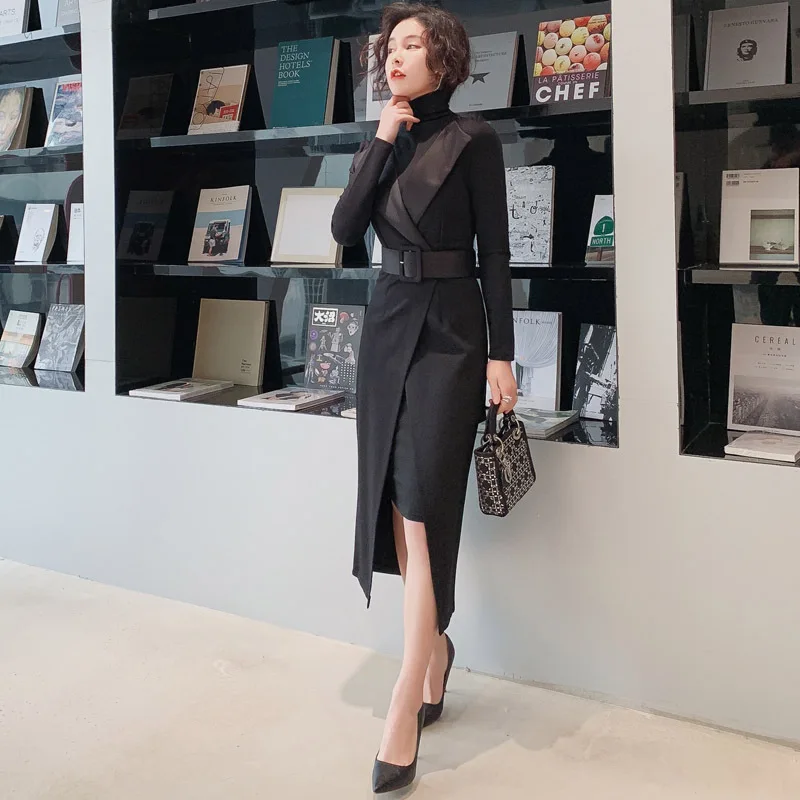 Womens 2 Piece Dress Office Lady Long Sleeve Notched Collar Suit Dress Spring Vintage Bodycon Sexy Party Bandage Dress Vestidos
Womens 2 Piece Dress Office Lady Long Sleeve Notched Collar Suit Dress Spring Vintage Bodycon Sexy Party Bandage Dress Vestidos