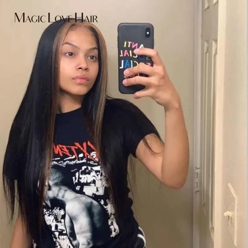 Magic Love 13x6 Straight Lace Front Human Hair Wig Highlight Honey Blonde Brazilian Remy Colored Lace Wig Pre Plucked For Women
Magic Love 13x6 Straight Lace Front Human Hair Wig Highlight Honey Blonde Brazilian Remy Colored Lace Wig Pre Plucked For Women