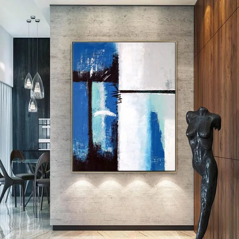 100% Hand Painted Oil Painting Hand Made Wall Art Wall Pictures Classic Simplicity Blue Abstract Canvas Home Decor Artwork
100% Hand Painted Oil Painting Hand Made Wall Art Wall Pictures Classic Simplicity Blue Abstract Canvas Home Decor Artwork