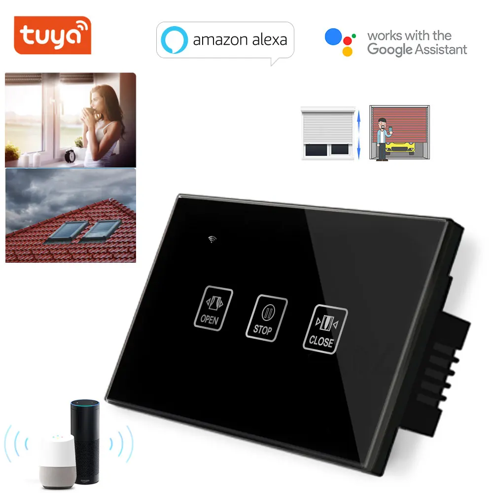 US Touch Wall Switch WiFi Curtain Switch for Electric motor Roller Shutter,Blinds shades Smart Home Works with Alexa Google Home
US Touch Wall Switch WiFi Curtain Switch for Electric motor Roller Shutter,Blinds shades Smart Home Works with Alexa Google Home