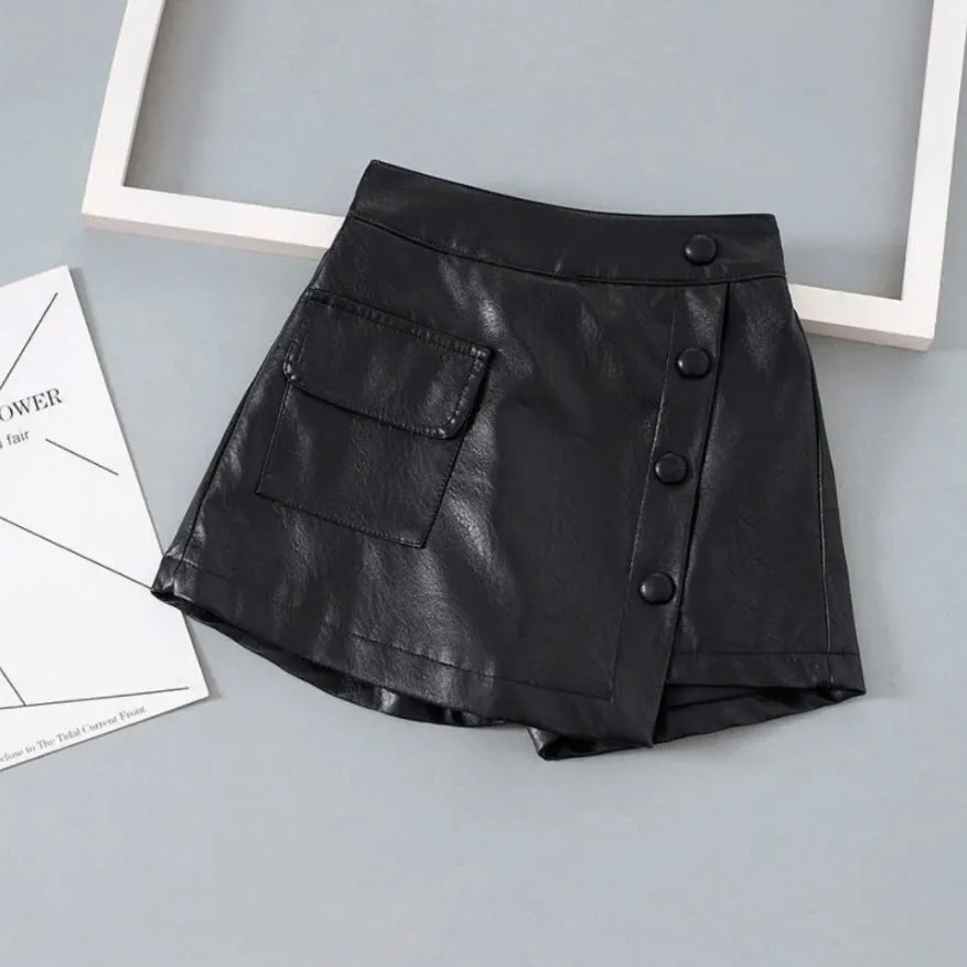 Kids Girls Casual PU Leather Shorts Black 2021 New Arrival Children Irregular Shorts Teenage Girls Shorts Korean Style 12M-18Y
Kids Girls Casual PU Leather Shorts Black 2021 New Arrival Children Irregular Shorts Teenage Girls Shorts Korean Style 12M-18Y