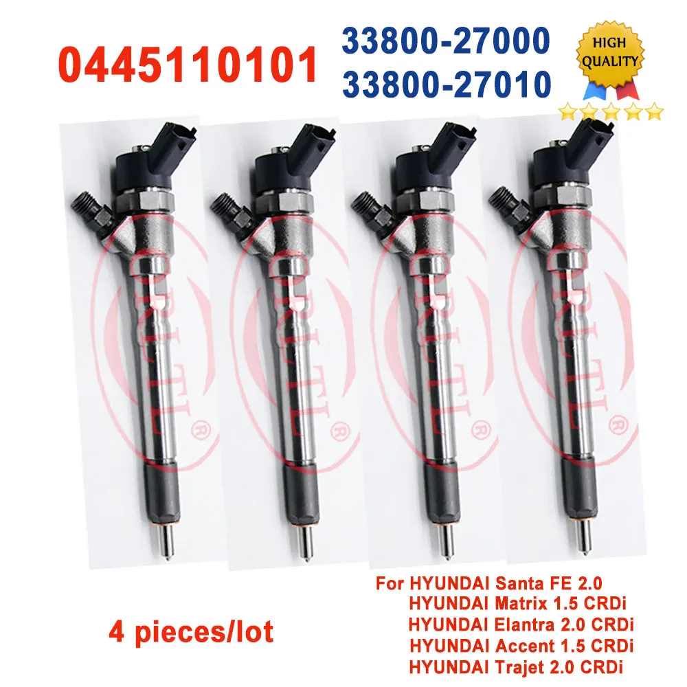 Топливный инжектор 4 шт./лот 0445110101 33800-27010 для HYUNDAI Santa FE 2,0, Matrix 1,5 CRDi,Elantra 2,0 CRDi 2,0 CRDi
Топливный инжектор 4 шт./лот 0445110101 33800-27010 для HYUNDAI Santa FE 2,0, Matrix 1,5 CRDi,Elantra 2,0 CRDi 2,0 CRDi