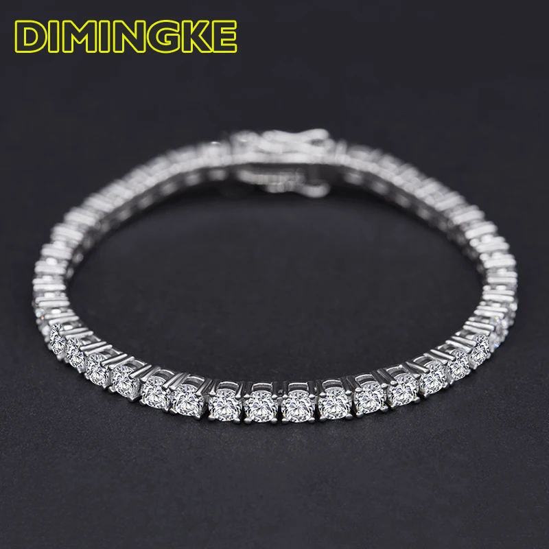 DIMINGKE Super Flash 3*3MM Create Moissanite Bracelet S925 Silver Woman Jewelry Wedding Party Anniversary Gift 16 17 18 CM
DIMINGKE Super Flash 3*3MM Create Moissanite Bracelet S925 Silver Woman Jewelry Wedding Party Anniversary Gift 16 17 18 CM