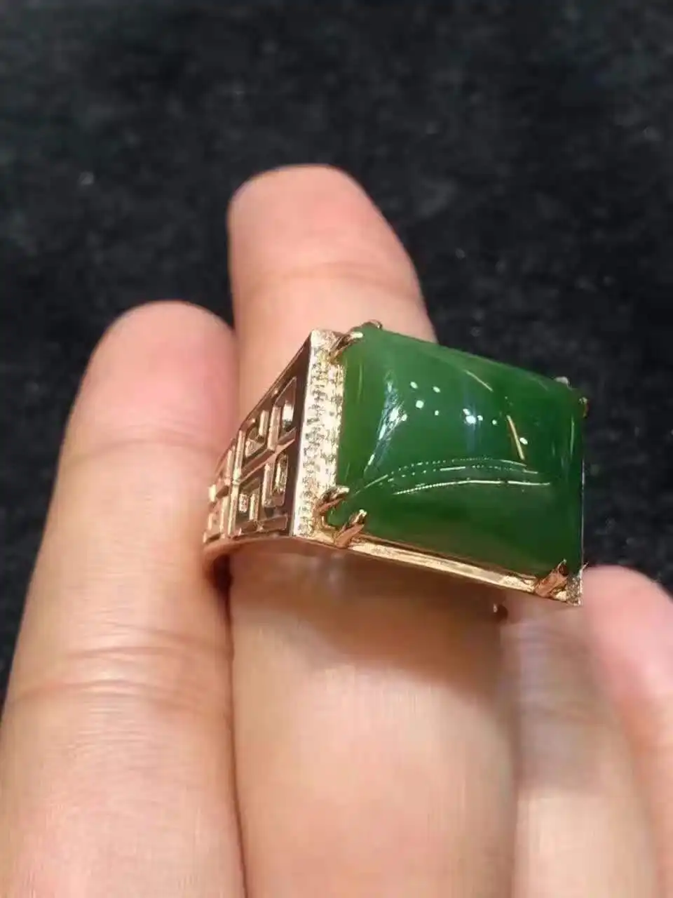 Man Ring Real and Natural Original Man Jade Ring Stone Rings Solid 925 Silver Gemstone Ring
Man Ring Real and Natural Original Man Jade Ring Stone Rings Solid 925 Silver Gemstone Ring
