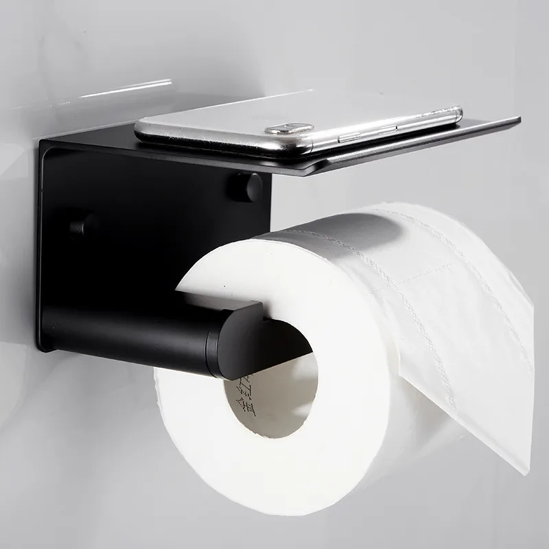 Bathroom Toilet Towel Paper Holder Phone Holder Wall Mount WC Roll holder Paper Holder With Shelf Towel Rack Tissue Boxes Black
Bathroom Toilet Towel Paper Holder Phone Holder Wall Mount WC Roll holder Paper Holder With Shelf Towel Rack Tissue Boxes Black