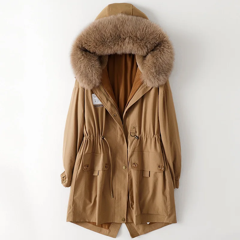 Winter Fashion Real rabbit Fur parka Coats For Women long wool Jacket yellow hooded fox collar casual overCoat Female luxury
Winter Fashion Real rabbit Fur parka Coats For Women long wool Jacket yellow hooded fox collar casual overCoat Female luxury