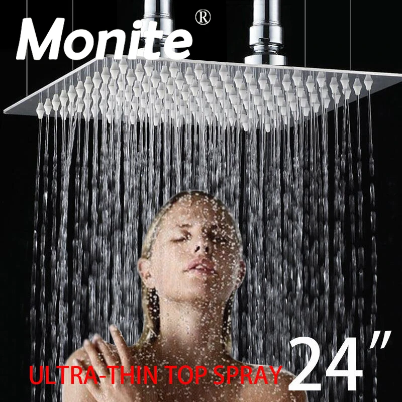 UK 24 Inch Rain Shower Head B8136 Stainless Steel Shower Head Bathroom Ultra-thin Shower Head
UK 24 Inch Rain Shower Head B8136 Stainless Steel Shower Head Bathroom Ultra-thin Shower Head