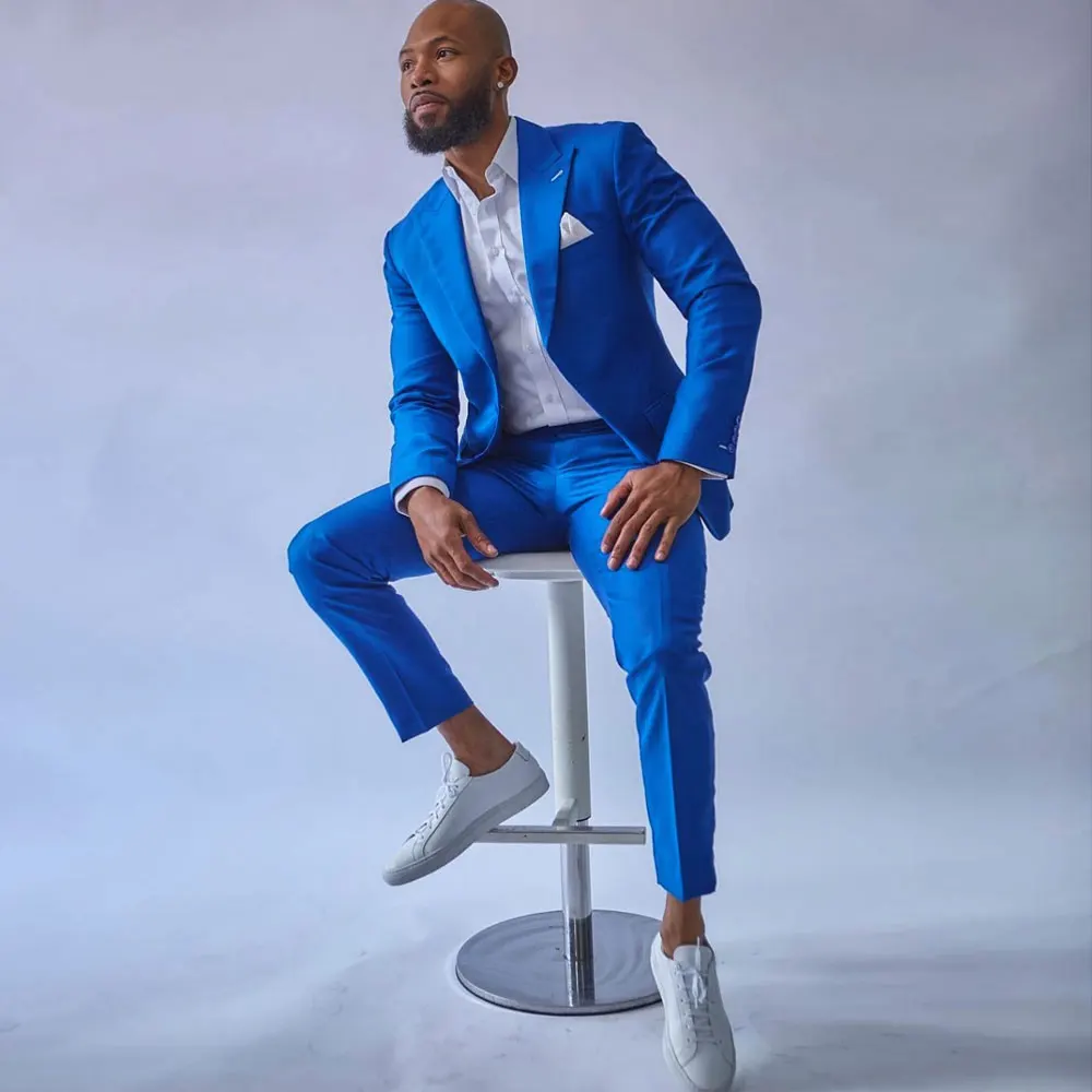Fashion Slim Fit Men's Suit Peaked Lapel Blazers Male Tuxedos Custom Made Groom Wear Two Pieces Prom Jacket And Pants
Fashion Slim Fit Men's Suit Peaked Lapel Blazers Male Tuxedos Custom Made Groom Wear Two Pieces Prom Jacket And Pants
