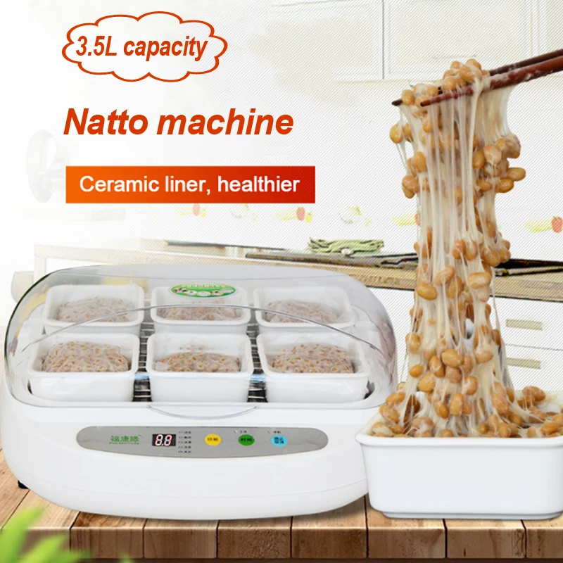 Electric Automatic Yogurt Maker Machine Ceramic Liner Intelligent Natto Machine MC-163 3.5L large capacity fermenter box 220v
Electric Automatic Yogurt Maker Machine Ceramic Liner Intelligent Natto Machine MC-163 3.5L large capacity fermenter box 220v