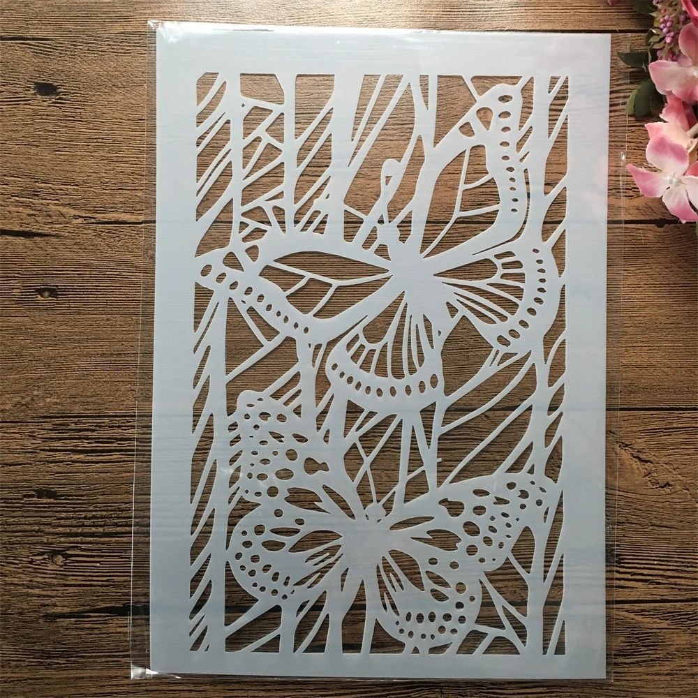 A4 29cm Two Hollow Butterflies DIY Layering Stencils Wall Painting Scrapbook Coloring Embossing Album Decorative Template
A4 29cm Two Hollow Butterflies DIY Layering Stencils Wall Painting Scrapbook Coloring Embossing Album Decorative Template