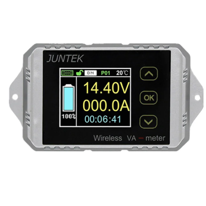 Wireless Color Screen DC Voltmeter and Amperometer Power Meter Battery Tester Coulometer VAT1100 0-400V 0-300A
Wireless Color Screen DC Voltmeter and Amperometer Power Meter Battery Tester Coulometer VAT1100 0-400V 0-300A