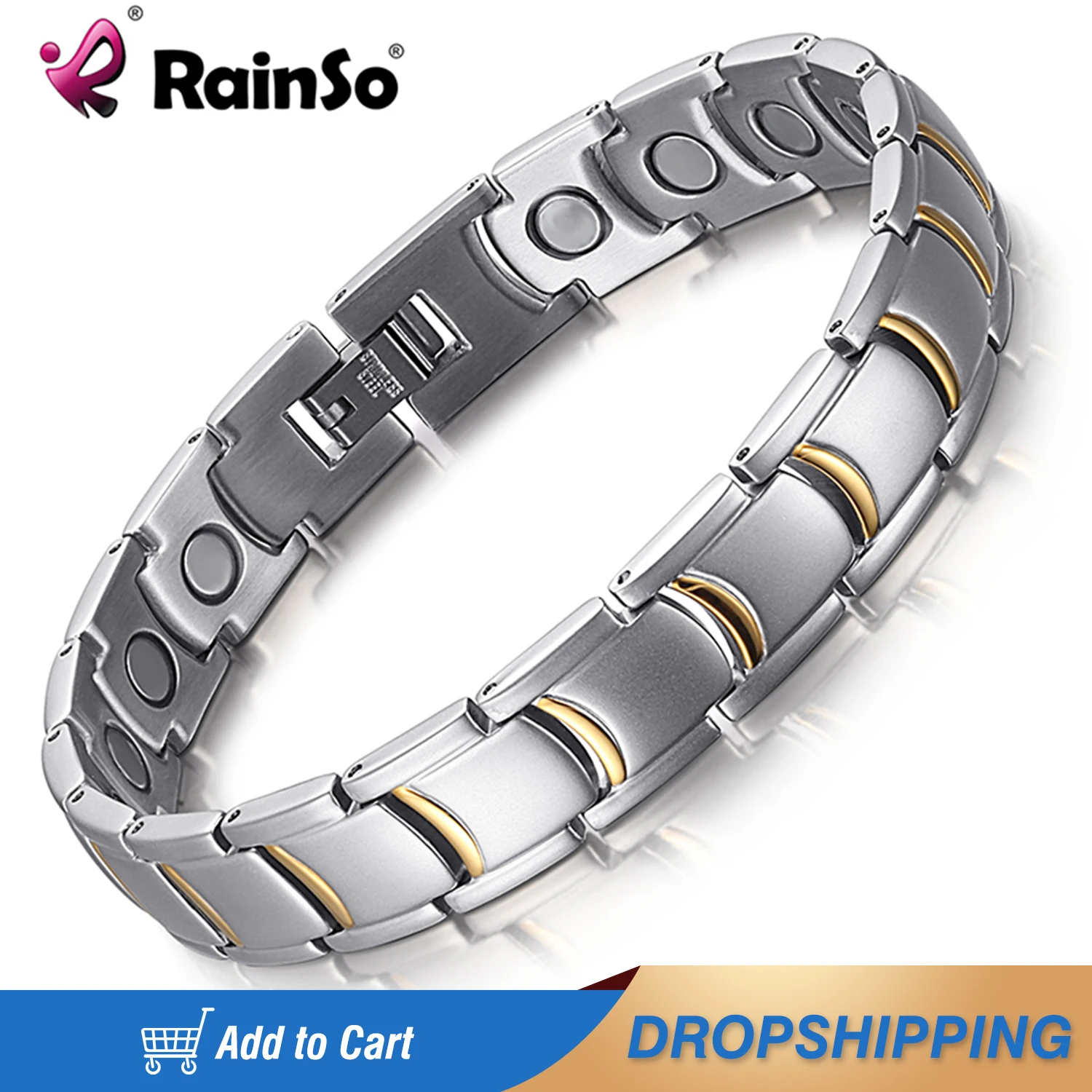 Rainso Luxury Stainless Steel Bracelet Homme With Magnet Fashion Men's Bracelets & Bangles Friendship Bracelet For Girls Jewerly
Rainso Luxury Stainless Steel Bracelet Homme With Magnet Fashion Men's Bracelets & Bangles Friendship Bracelet For Girls Jewerly