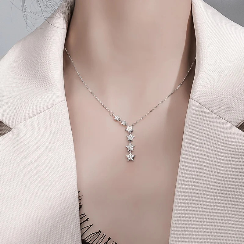 Hot 925 Sterling Silver AAA Zirconia Chain Necklace Shiny Star Pendants For Women Gift Choker Wedding Jewelry NK002
Hot 925 Sterling Silver AAA Zirconia Chain Necklace Shiny Star Pendants For Women Gift Choker Wedding Jewelry NK002